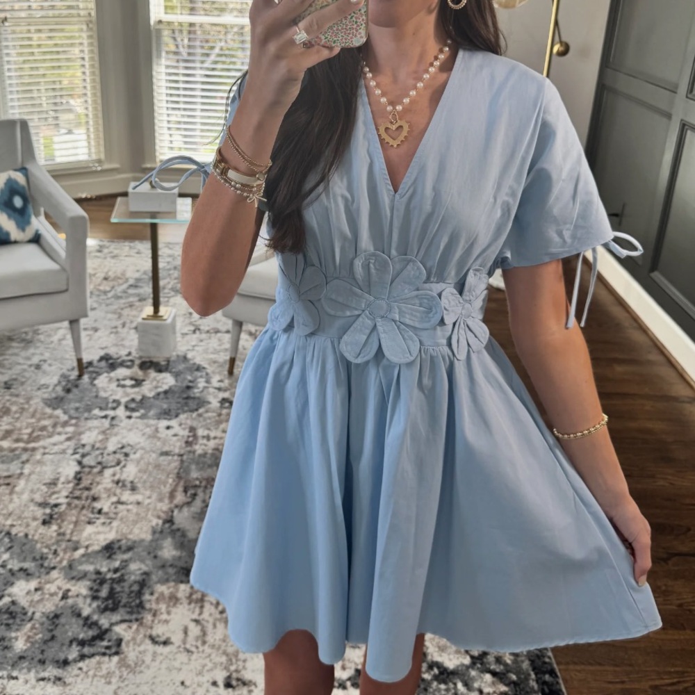 Light Blue Floral Dress
